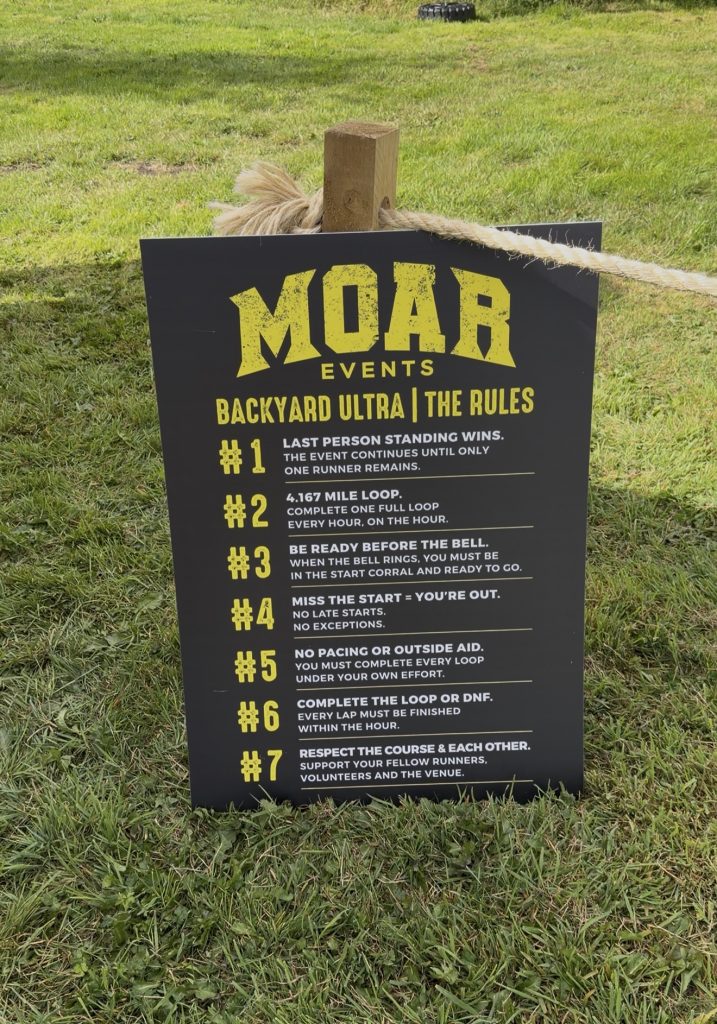 The MOAR events rule sign at the start of their 2026 race