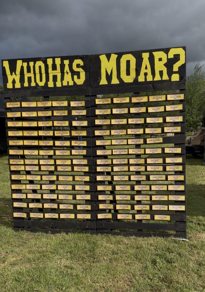 MOAR events who has MOAR wall with all the runners names hung upon it