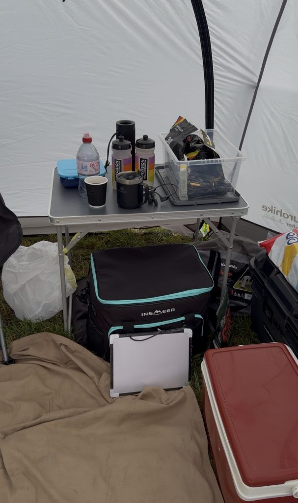 My set up at the MOAR Events backyard ultra, including nutrition and kit choices
