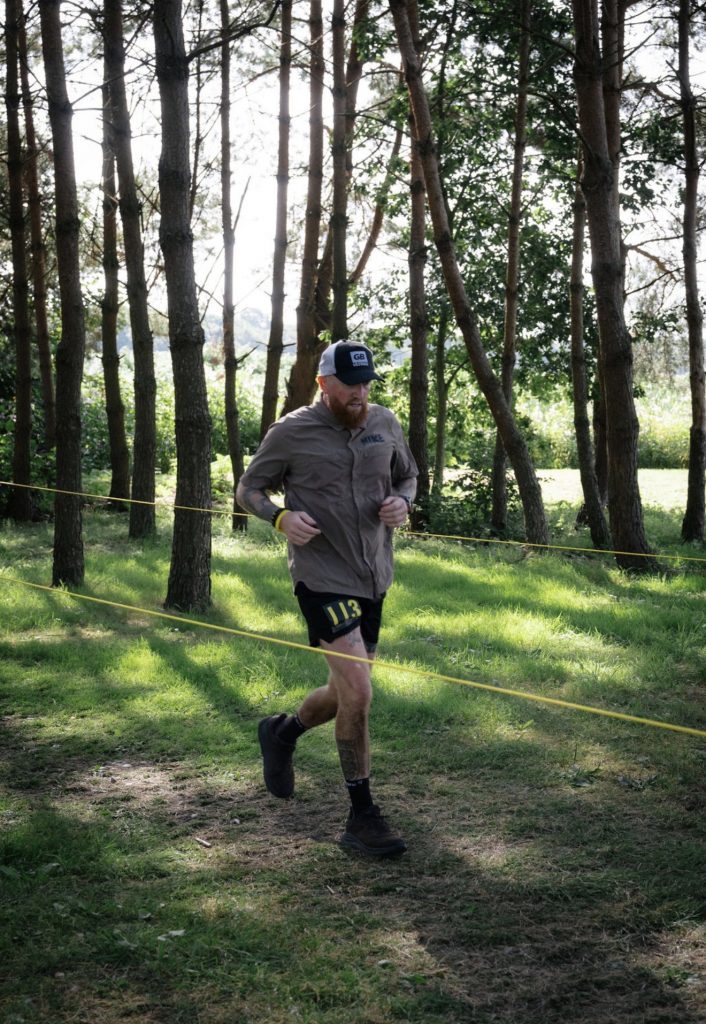 Running through Worsley woods on day two